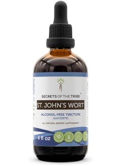 Secrets of the Tribe St. John'S Wort Tincture Liquid Extract, Saint John'S Wort Hypericum Perforatum Dried Herb 4 Fl Oz  - Image 1