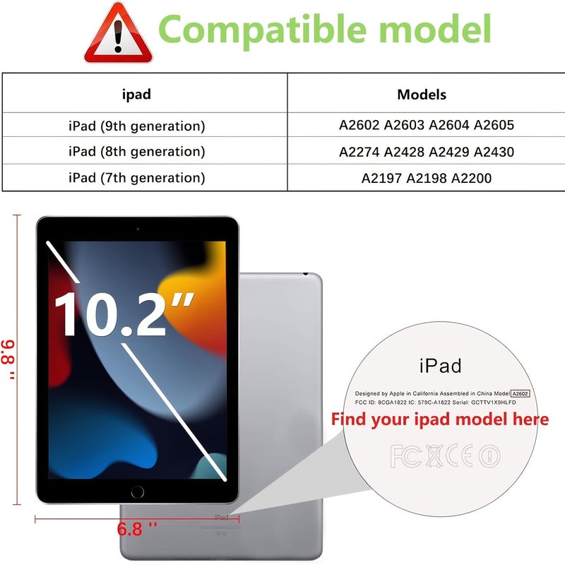 Pack Of 2 Tempered Glass Screen Protectors Compatible With iPad 10.2 8th Generation 2020 High Definition Case Friendly Apple Pencil Compatible Highly Responsive - Image 2