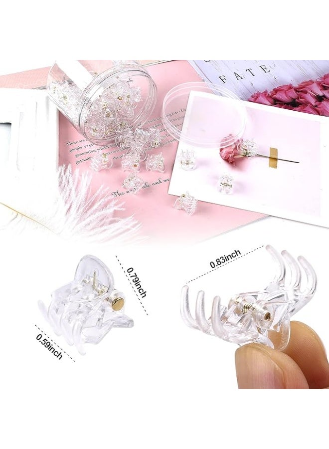 20Pcs Clear Mini Hair Claw Clips for Girls Women Fine Hair Plastic Multifunction Clamp Clips Hair Accessories Gifts - Image 3