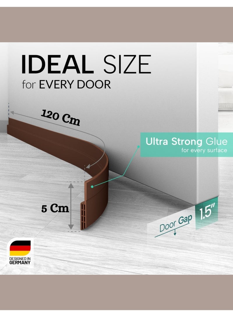 F.A.M.S Door Draft Stopper, 120 cm Length Under Door Seal, Door Sweep for Exterior & Interior Doors, Door Bottom Draft Blocker Dust and Noise Insulation - Image 3