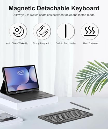 SENGBIRCH Keyboard Case for Samsung Galaxy S10 Ultra/S9 Ultra/S8 Ultra 14.6in Case with Bluetooth Keyboard for Galaxy Tab S10Ultra Book Cover with S Pen Holder, Slim and Portable Keypad Protector Folio, Black - Image 4