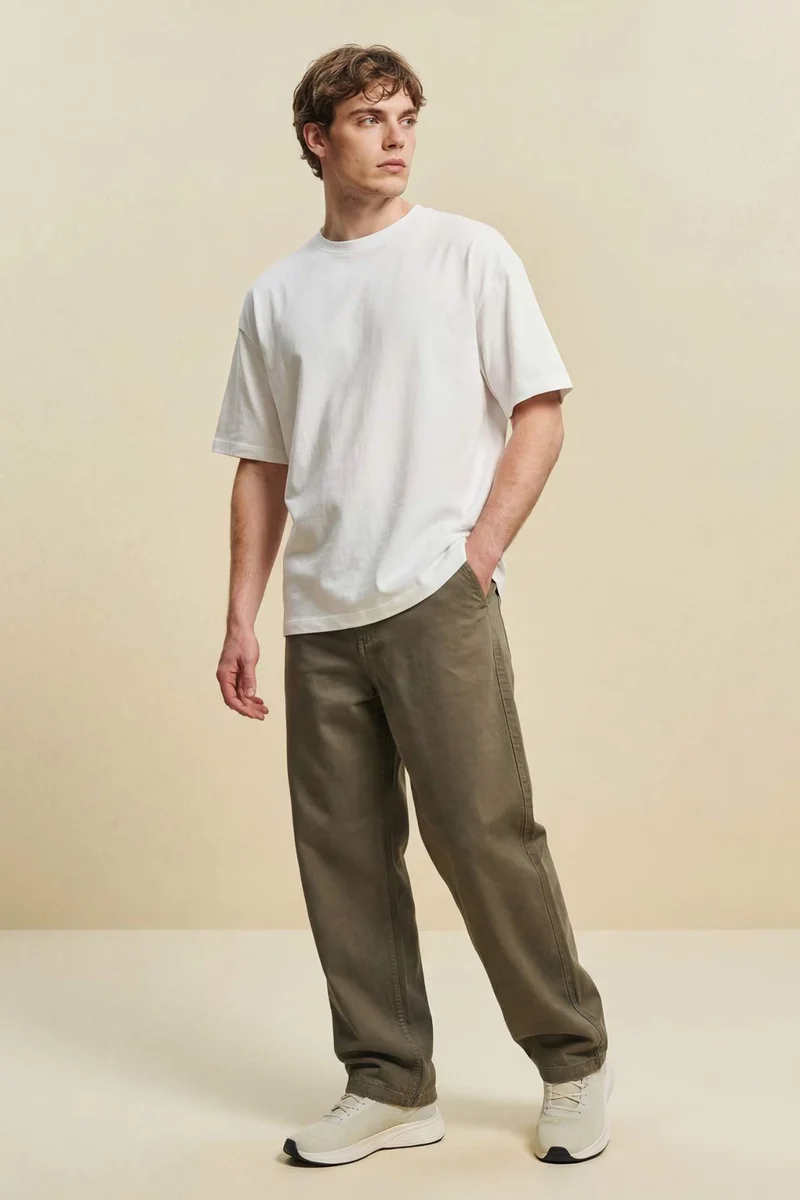 ديفاكتو Oversize Crew Neck Short Sleeve T-Shirt