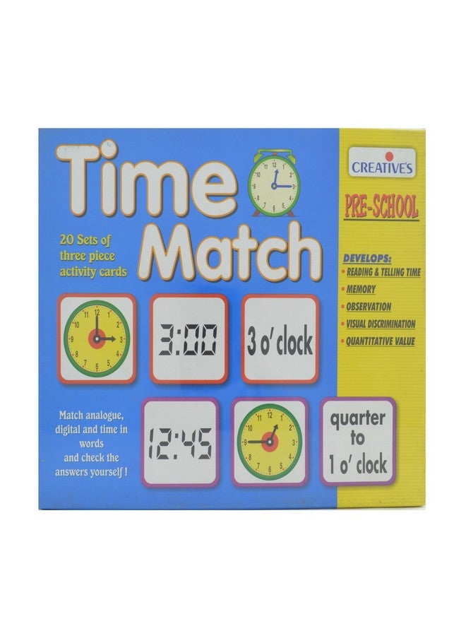 Creative's Creative Educational Aids P. Ltd. - Cre1062 Time Match Card Game (Multi-Color) - Image 1