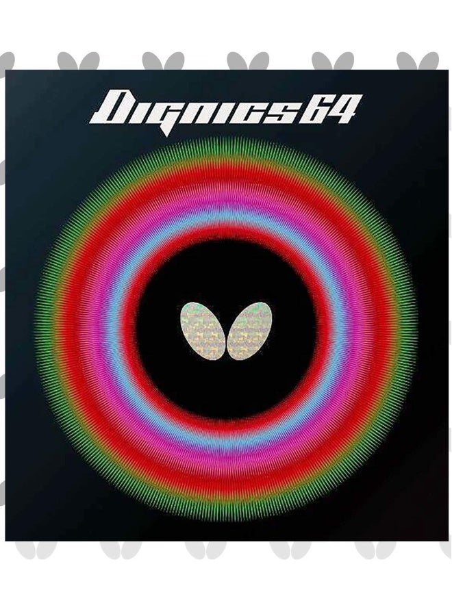 BUTTERFLY Dignics 64 Table Tennis Rubber Inverted Professional Table Tennis Rubber Red (2.1mm) 4906901200203 - Image 1