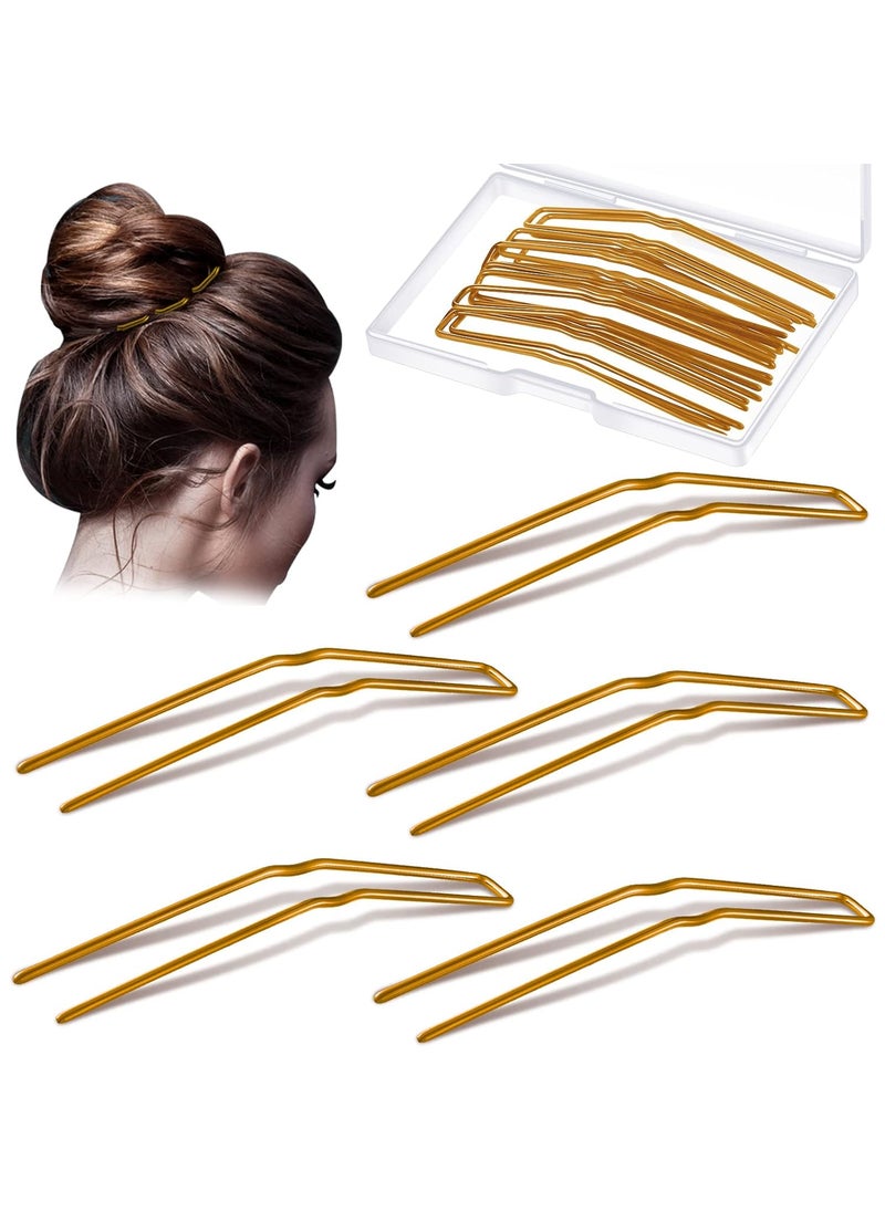 Waydress Waydress Hair Pins 36 Pieces U Shaped Metal Hair Clips Ballet Buns Bobby Pins for Women Girls Ladies Thick Thin Long Curly Hair 3 Inches Gold 