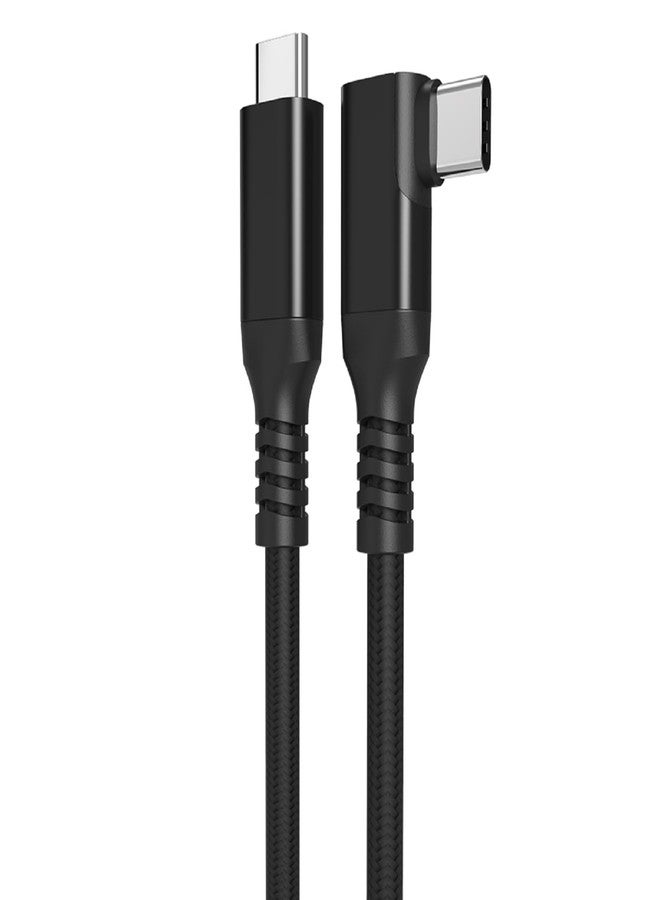 Cuxnoo VR Streaming Link Cable Compatible for Oculus Quest, Virtual Reality Headset Cable Angle USB 3.2 Gen1 C-C High-Speed Data Transfer, Fast Charging Cord, 15FT (Black-Braided) - Image 2