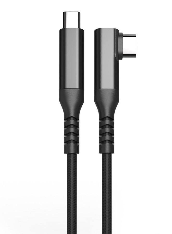 Cuxnoo VR Streaming Link Cable Compatible for Oculus Quest, Virtual Reality Headset Cable Angle USB 3.2 Gen1 C-C High-Speed Data Transfer, Fast Charging Cord, 15FT (Black-Braided) - Image 1