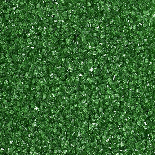 DecoPac Sanding Sugar Green Edible Sugar Sprinkles 33oz Edible Sanding Sugar in Handheld Container Made In USA Sugar Sprinkle Mix For Cakes Cupcakes Cookies Extra Large Pack 33 Ounce Green - Image 1