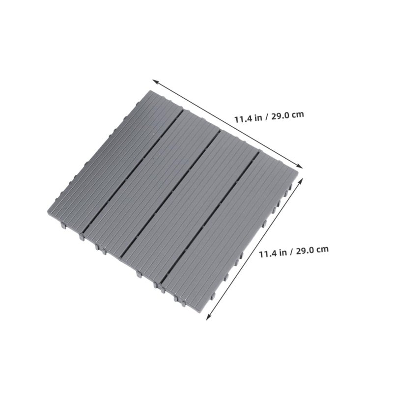 DOITOOL 4pcs Self-Assemble Interlocking Deck Tiles Realistic Wood Texture Outdoor Floor for Patio Balcony Garden Weatherproof - Image 2
