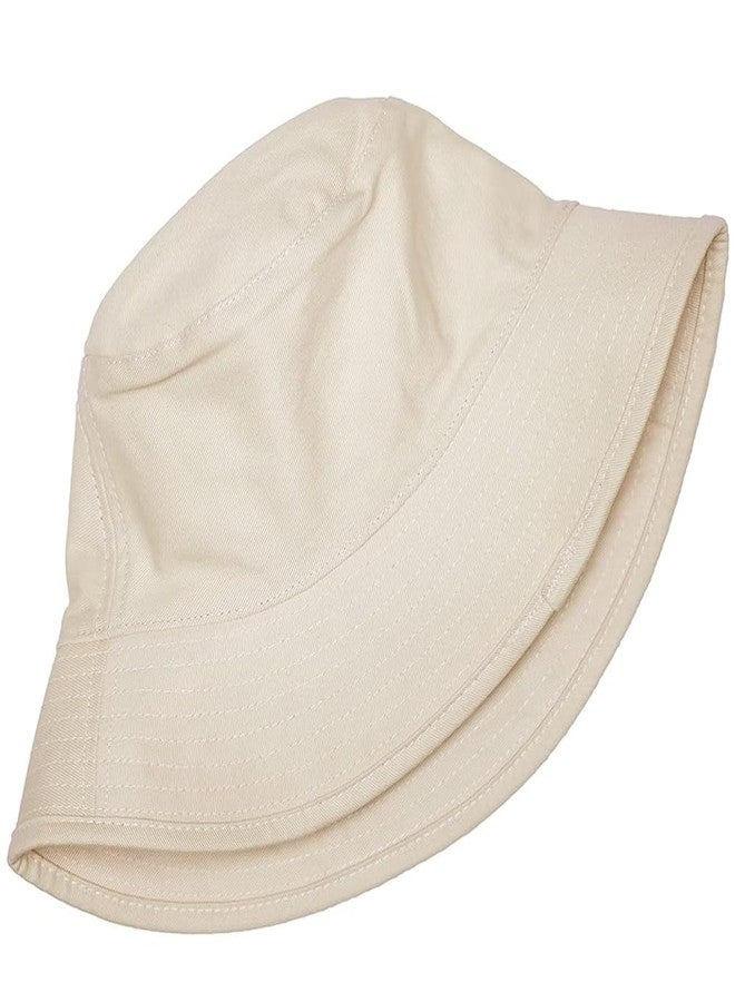 Coreteq Floppy Bucket Hat Summer Beach Sun Protection Soft Cotton Men Stylish Casual Cap Fisherman Travel Outdoor Hiking Trekking Round Top Hats for Unisex Fitting, Natural White - Free Size - Image 2