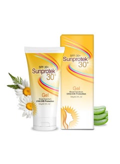 Salve Sunprotek Spf 30+ Broad Spectrum Sunscreen Gel With Nano Technology Protects Skin From Harmful Uva & Uvb Rays Nongreasy Sun Shield Formula Waterbased Gel All Skin Types100 Gm