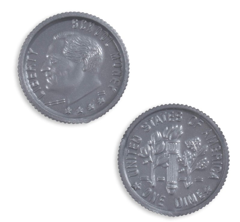 LEARNING ADVANTAGE Play Coin Set - 94 Plastic Coins - Pretend Money Designed Like Real Currency - Count Change With Toy Money - Image 5