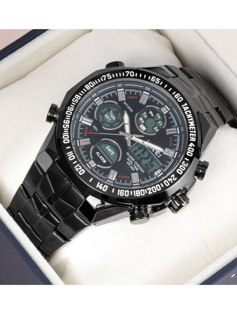 HALEI Harley Men's Simple Sports Style Quartz Watch - with Date, 30M Water Resistant, Business Casual Multifunctional Watch - Image 3