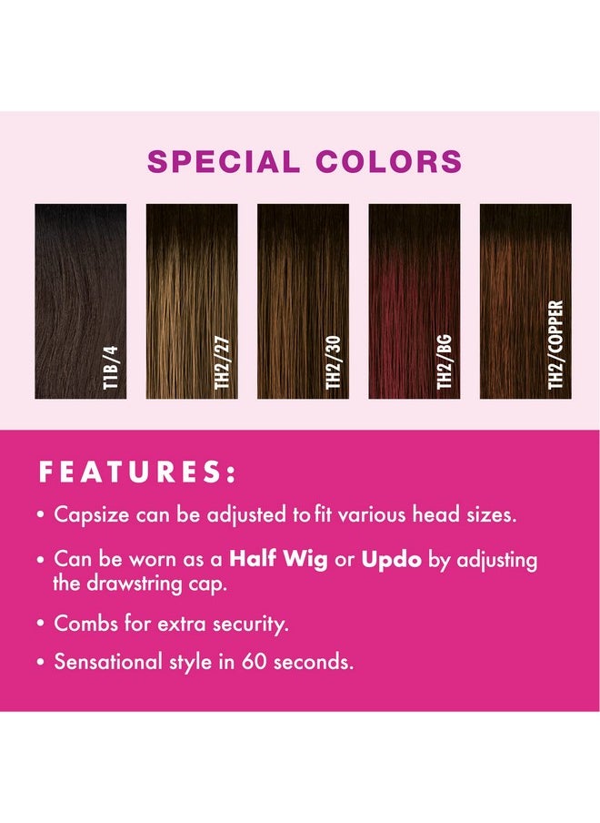 Sensationnel - Instant Weave Half Wig Synthetic Half Wig Or Updo Cap With Adjustable Drawstring For Seamless Hair Blending Instant Weave Iwd 14 (1) - Image 1