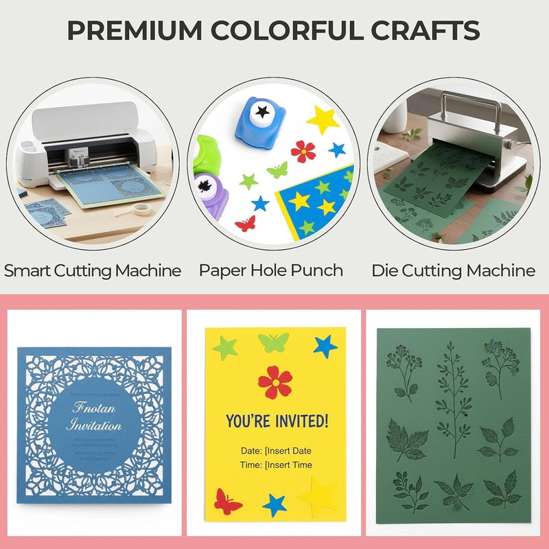 Koogel 200 Sheets Colored Cardstocks, 8.5 x 11 Inches/ 180gsm Art Craft Paper 30 Colors Scrapbook Paper for DIY Crafts Card Making, Scrapbook, Back to School Supplies - Image 4