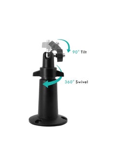 بيوينتي 2-Pack Adjustable Rust-Resistant Waterproof Security Camera Wall Mount Bracket, Compatible with Standard 1/4 Mount Cameras for Indoor/Outdoor Use (Black)  - Image 2