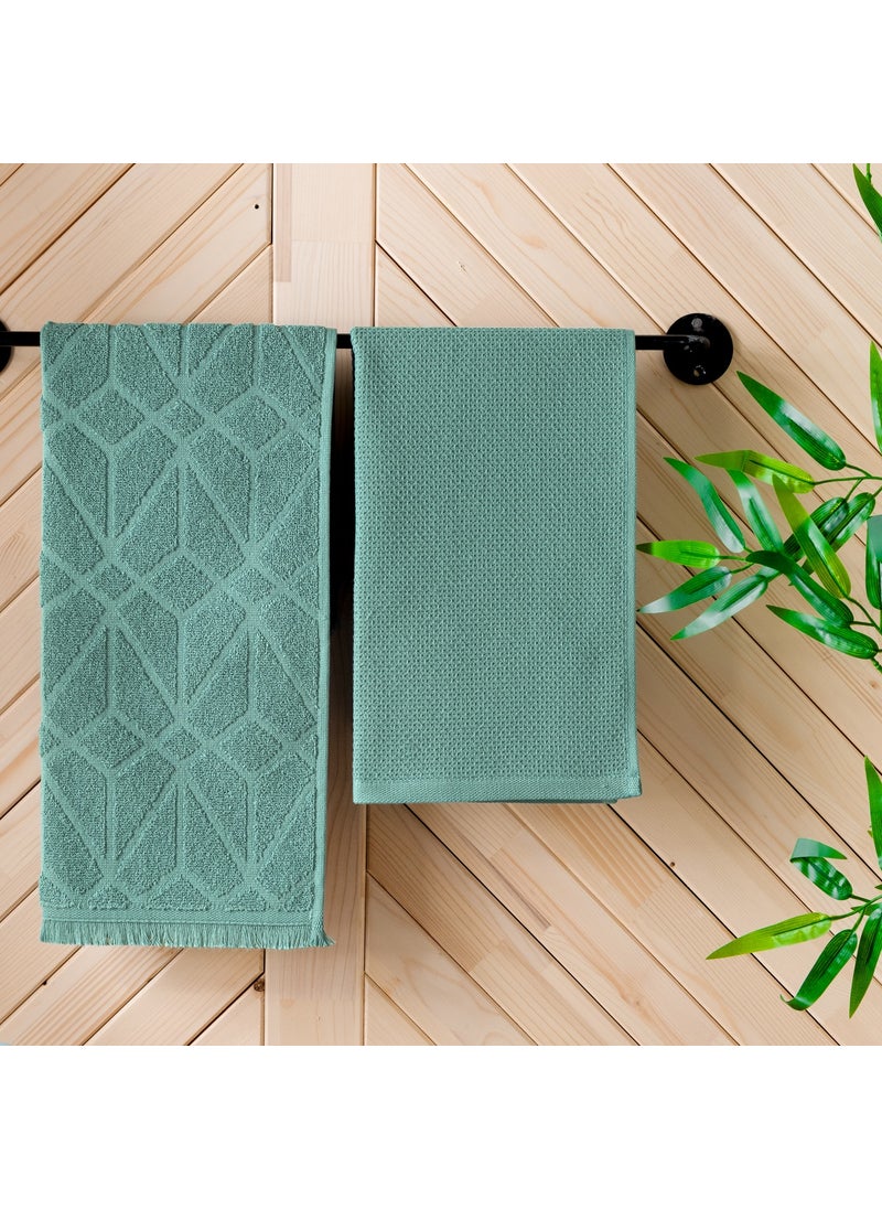 Schafer Solid Home 2 Pack Drying Cloth 40X60 Cm-Green 