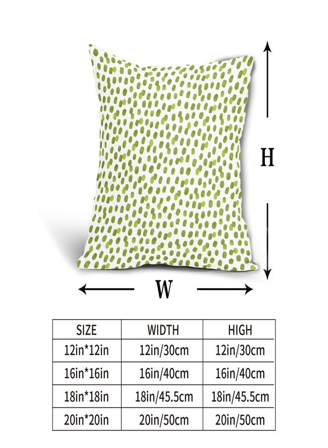 Anyako Boho Sage Green and White Pillowcase Set of 2 Green Boho Throw Pillows Square 18x18 Inch Bohemian Polka Dot Spring Pillow Cushion Covers Farmhouse Decor for Home Living Room Bed Couch Sofa Outdoor - Image 4