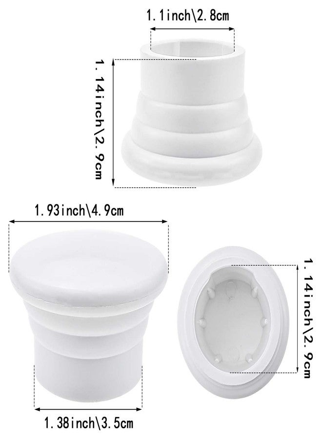 Capiant 4 PACK Window Curtain Rod Cap, White Plastic Curtain Pole End Plug Caps, Curtain Rod Ends Decorative Cap for 28mm/ 1.13inch Diameter Curtain Rods - Image 2