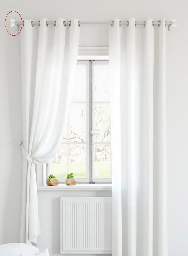 Capiant 4 PACK Window Curtain Rod Cap, White Plastic Curtain Pole End Plug Caps, Curtain Rod Ends Decorative Cap for 28mm/ 1.13inch Diameter Curtain Rods - Image 3