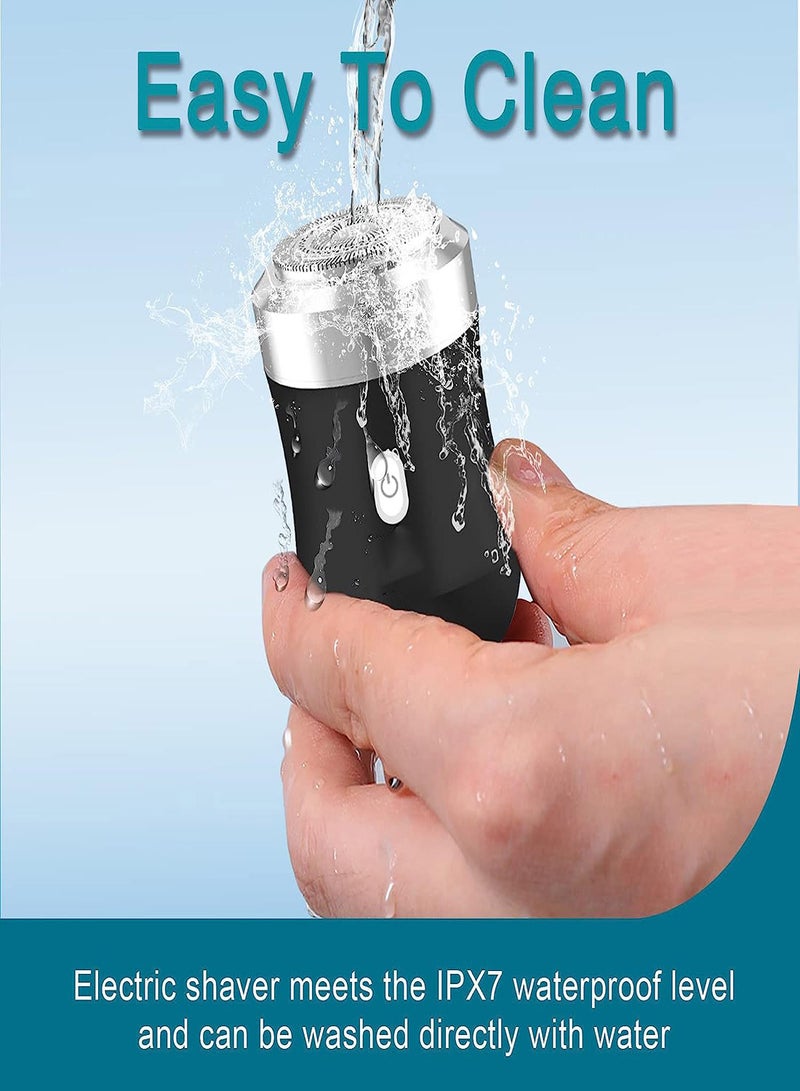 Excefore براية كهربائية بحجم الجيب، ماكينة حلاقة صغيرة محمولة، ماكينة حلاقة للسفر، براية كهربائية صغيرة، شحن سهل، استخدام بزر واحد، مناسبة للاستخدام في المنزل، السيارة، والسفر، ماكينة حلاقة للسفر، مقاومة للماء IPX7 - Image 4