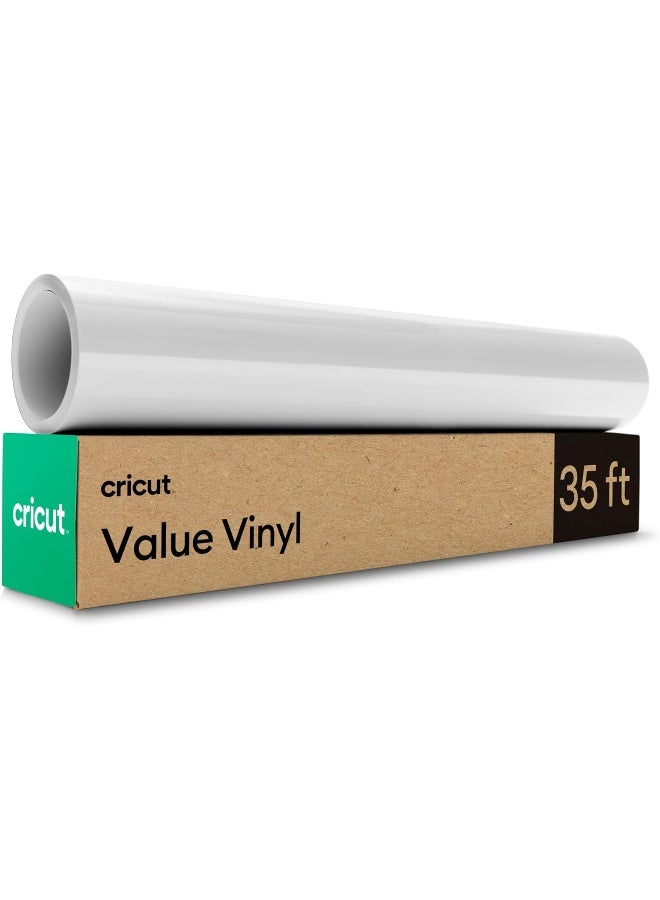 Cricut Value Permanent Vinyl, White (12in x 35ft) - Image 1