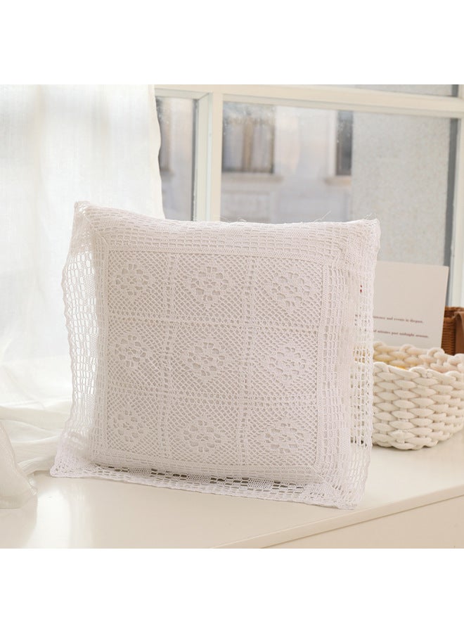 Pastoral Cotton Crochet Pillowcase Sofa Headboard Lumbar Pillowcase Cushion Cover Dropshipping