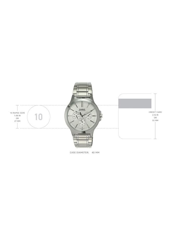 CASIO Men Formal Analog Watch MTP-V300D-7AUDF - 42 mm - Sliver - Image 5