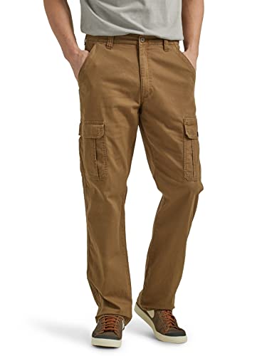 Wrangler Authentics Men's Relaxed Fit Stretch Cargo Pant, Kangaroo, 32W x 30L - Image 1