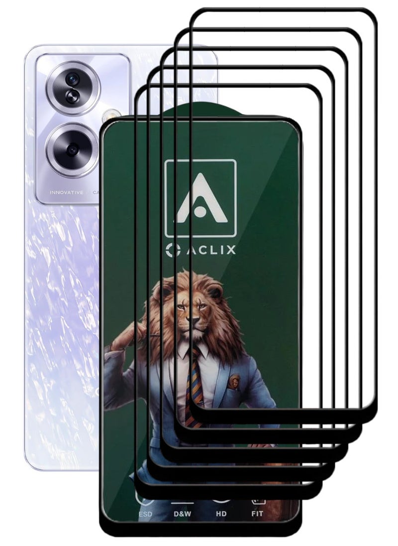 ACLIX 5 Pieces Antistatic ESD Dustproof Premium Quality High Definition Tempered Glass Screen Protector Designed For Oppo A79 - Image 1