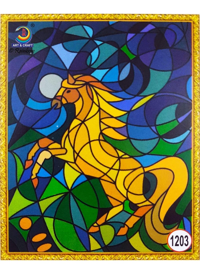 Rainbow RAINBOW DIY - Fiberglass Painting Kit, Horse, Medium (7.75x10.5 inch), Design No. 1203  - Image 1