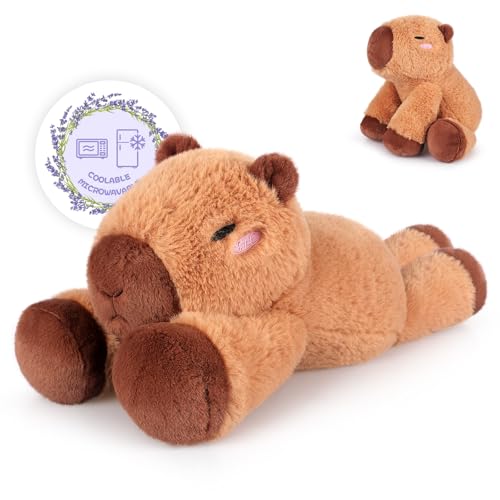SuzziPals Heatable Coolable Capybara Stuffed Animal Microwave Heating Pad Plushies for Soothing Relaxation Stuffed Capibara Plush Toys for Stress Relief Capybara Gifts for Girls Boy - Image 1