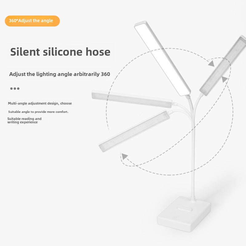 مصباح مكتب دراسي LED: خمولة ودرجة إضاءة بثلاث درجات - مصباح لحماية العين يعمل عبر USB لطلاب الدراسة في المنزل والقراءة - Image 5