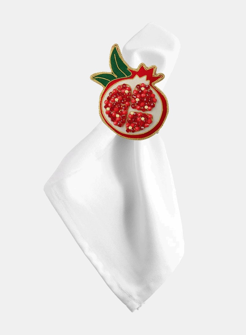 Baci milano Christmas Decoration HANDMADE NAPKIN RING POMEGRANATE  - Image 1