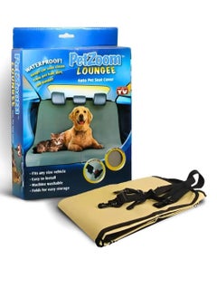 Plan A Petzoom Loungee Car Back Seat Cover, Designed to Protect Seats from Pets, Waterproof, Scratch Resistant, Non-Slip, Fits Cars, Trucks, SUVs – Standard (Oil)  - Image 1