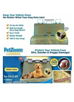 Plan A Petzoom Loungee Car Back Seat Cover, Designed to Protect Seats from Pets, Waterproof, Scratch Resistant, Non-Slip, Fits Cars, Trucks, SUVs – Standard (Oil)  - Image 5