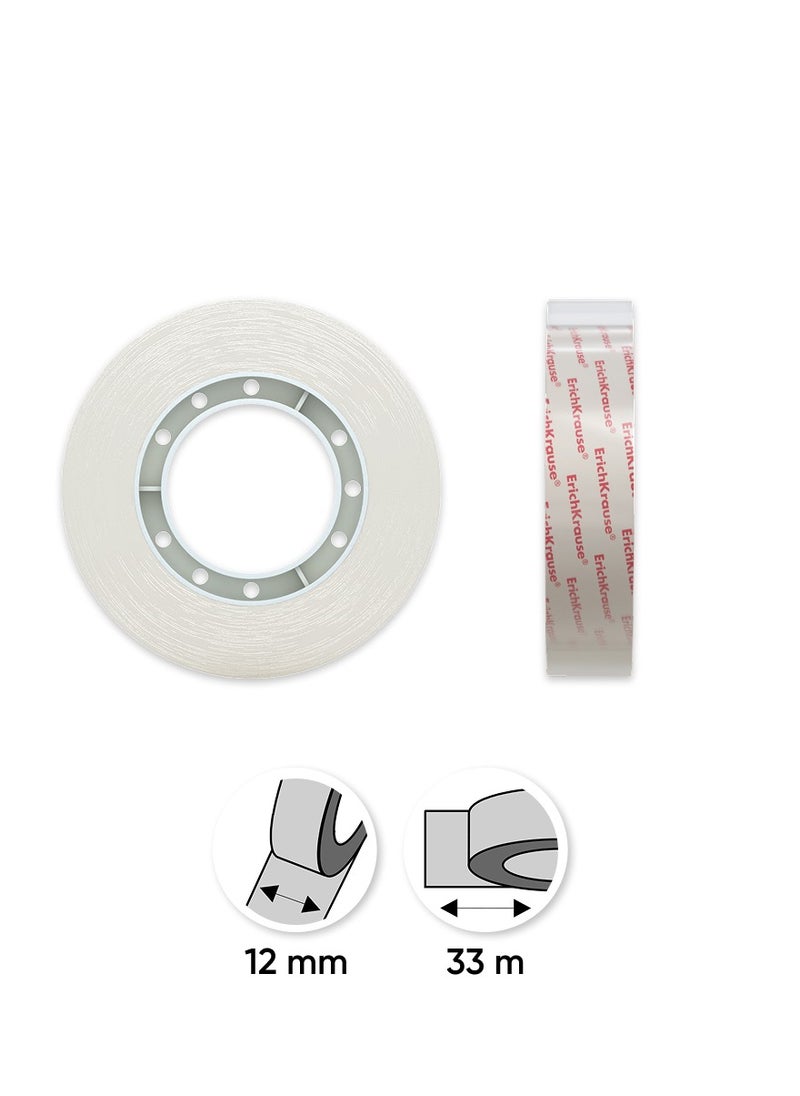 ErichKrause Stationery tape Crystal, highly transparent, 12mmx33m (box 1 pcs)  - Image 2