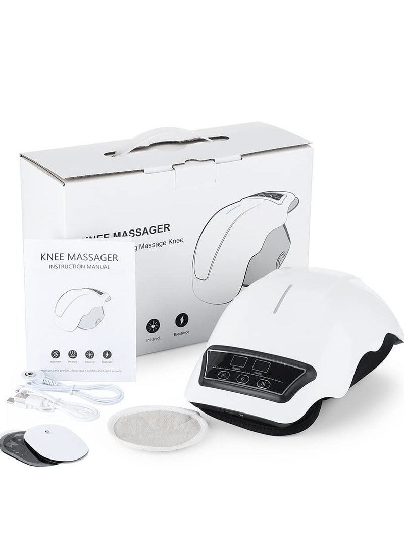 JAJEEK Portable Knee Massager with Heat and Vibration – Smart Hot Compress Knee Relaxing Massager for Pain Relief, Cold Legs, and Blood Circulation – Ideal Gift for Men and Women - Image 1