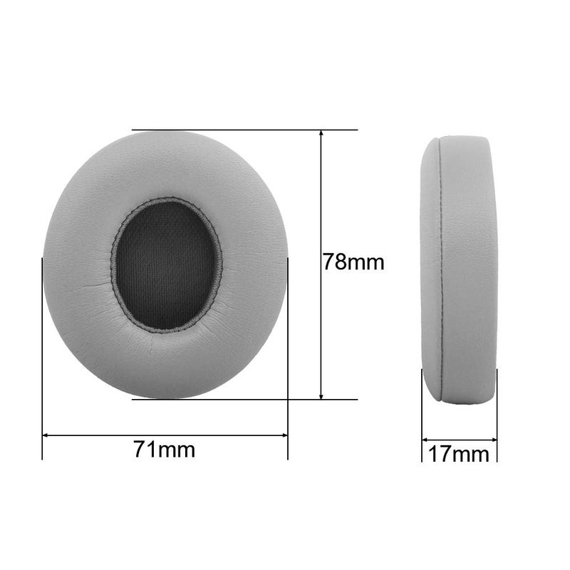 Link Dream Replacement Ear Pads for Beats Solo 2 & 3 - Memory Foam Earpads Cushion Cover for Wireless Headphones (Grey) - Image 5