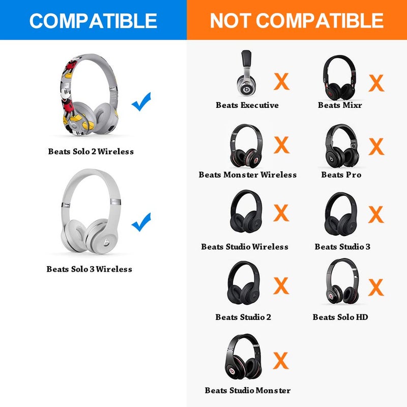 Link Dream Replacement Ear Pads for Beats Solo 2 & 3 - Memory Foam Earpads Cushion Cover for Wireless Headphones (Grey) - Image 2