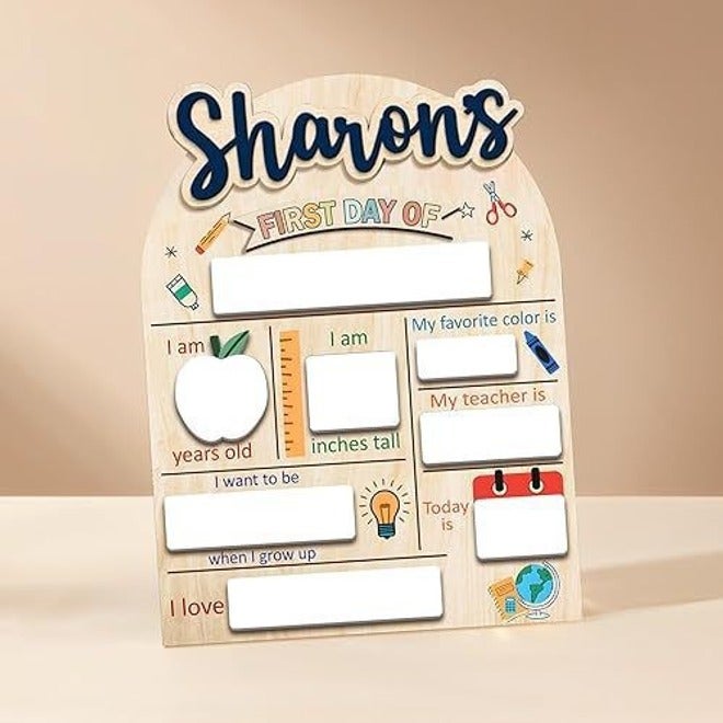 Personalized First Day of School Sign Back to School Sign