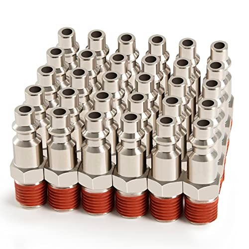 ChillWaves Industrial Air Plug, 1/4" NPT Male Pneumatic Plugs, Air Compressor Accessories Fittings(30-PACK) - Image 1