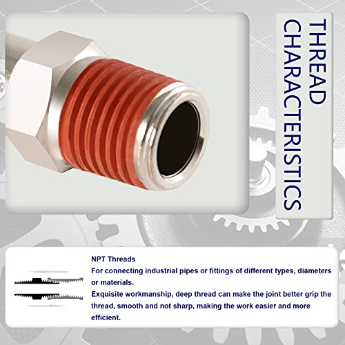 ChillWaves Industrial Air Plug, 1/4" NPT Male Pneumatic Plugs, Air Compressor Accessories Fittings(30-PACK) - Image 4