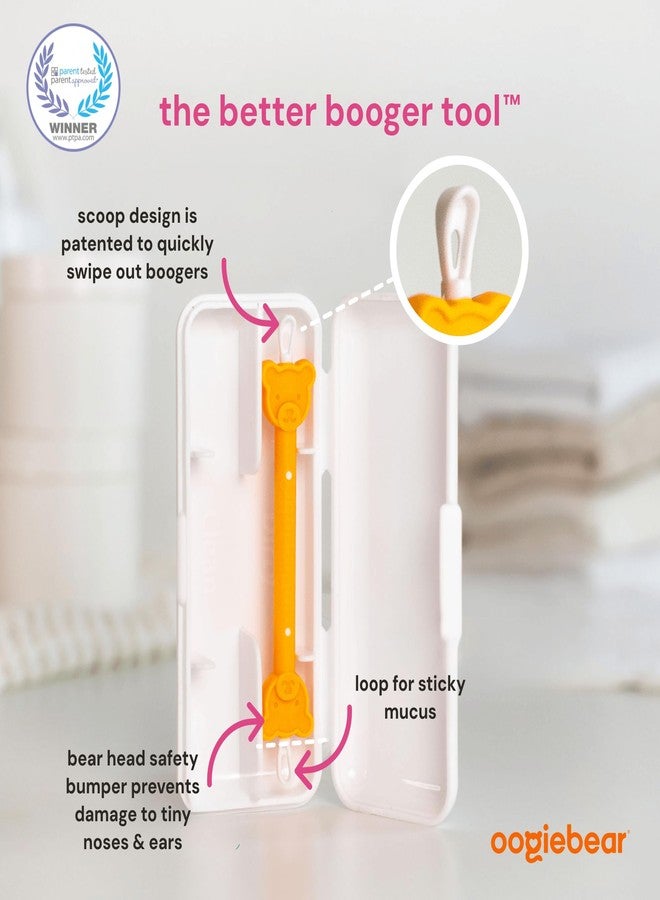 oogiebear Baby Care Starter Kit, 5-Piece All-in-One Set Includes Nasal Bulb Aspirator, Booger Picker w/ Case, Tongue Scraper & Finger Brush - Image 3