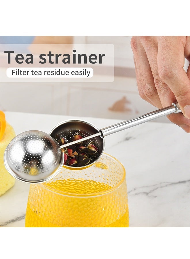 هومستر 3 جهاز كمبيوتر شخصي من الفولاذ المقاوم للصدأ شبكة تصفية الشاي مع مقبض الخطاف ، ناشر الشاي من الفولاذ المقاوم للصدأ ، ناشر الشاي الفضيح للشاي الأوراق ، القهوة ، التوابل ، التوابل - Image 3