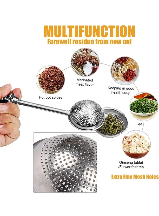 هومستر 3 جهاز كمبيوتر شخصي من الفولاذ المقاوم للصدأ شبكة تصفية الشاي مع مقبض الخطاف ، ناشر الشاي من الفولاذ المقاوم للصدأ ، ناشر الشاي الفضيح للشاي الأوراق ، القهوة ، التوابل ، التوابل - Image 4