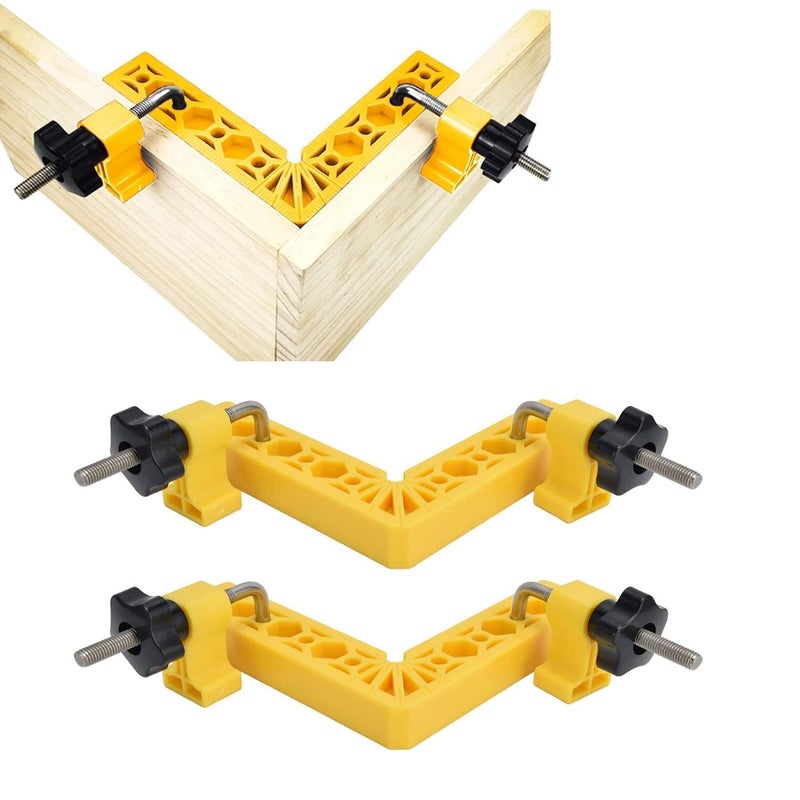 CATSON مشبك زاوية 90 درجة أدوات النجارة مربعات التمركز (6 بوصة) مشبك تمركز على شكل L للصناديق، الإطارات، الخزائن، الأدراج زاوية قائمة 4 مشابك نجارة - Image 5