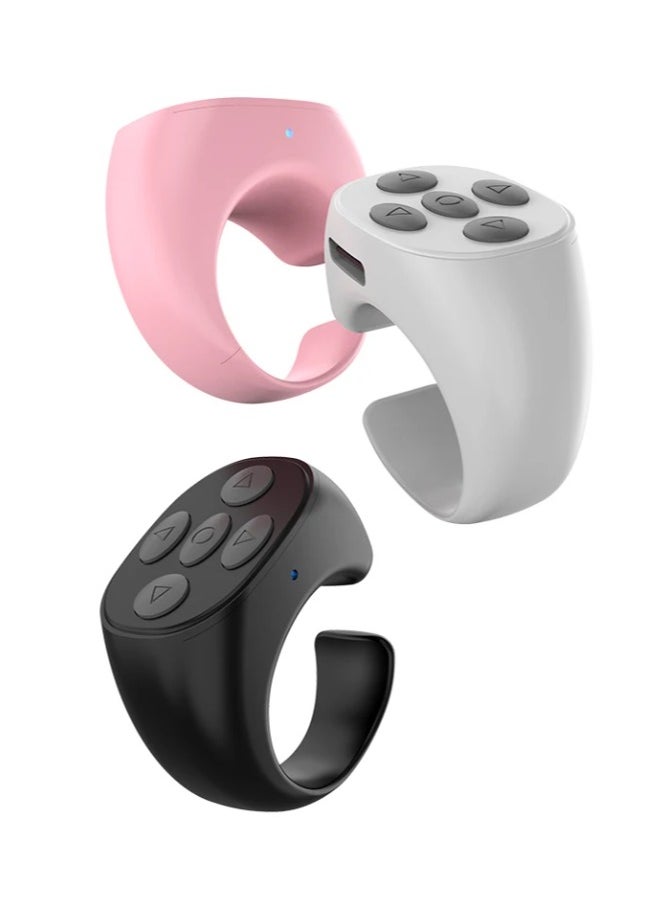 Rechargeable Scrolling Button Ring – Stylish Bluetooth Remote Ring with Charging Case for iPhone & Android  - Image 1