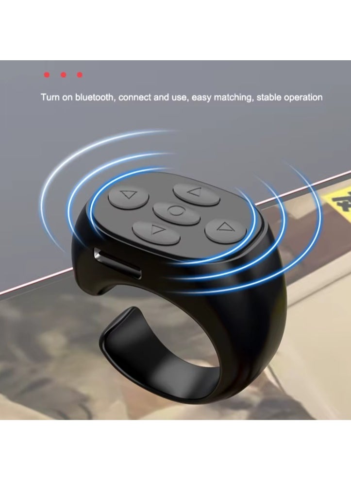 Rechargeable Scrolling Button Ring – Stylish Bluetooth Remote Ring with Charging Case for iPhone & Android  - Image 4