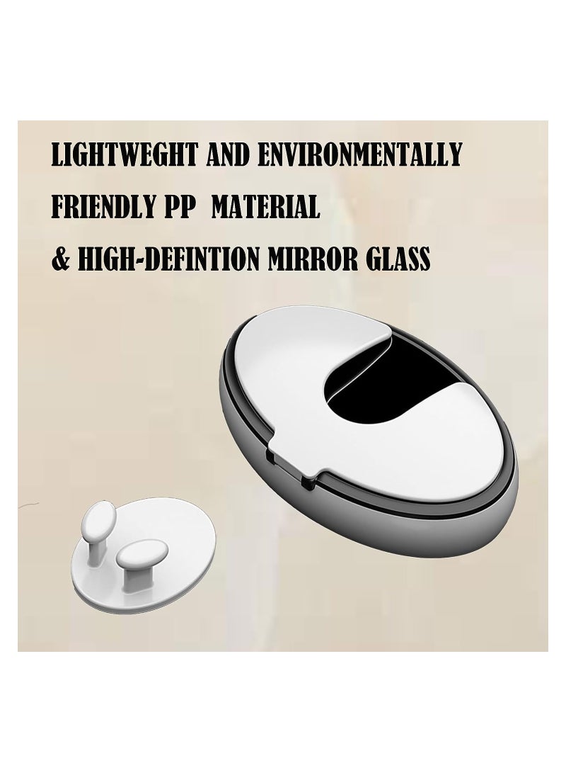 KASTWAVE Hair Dryer Holder with Mirror, Self Adhesive Hair Dryer Holder Wall Mounted, Foldable Hair Blow Dryer Rack, Hair Tool Organizer for Curling Iron Compatible with Most Hairdryers - Image 4